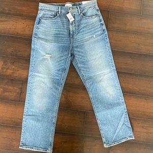 Loft High Waist Straight Crop Jeans size 10